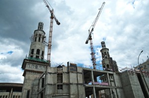 Московская Соборная мечеть на стадии строительства