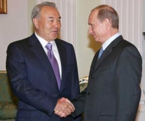 Путин поблагодарил Назарбаева за развитие отношений с Россией