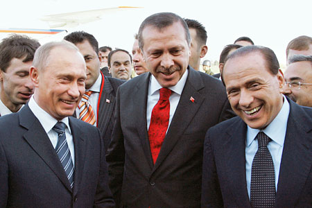 Путин, Эрдоган и Берлускони обсудили победу "Рубина"