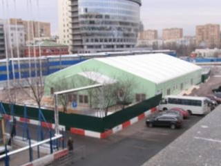 Временное молельное помещение возведено на Проспекте Мира