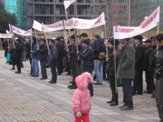 Жители российского анклава Азербайджана митингуют