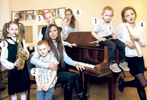 Екатерина Кирмель с детьми 