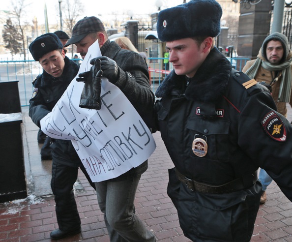 Акция против Кадырова в Москве завершилась в полиции