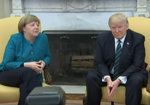 На встрече Трампа и Меркель произошел конфуз (ВИДЕО)
